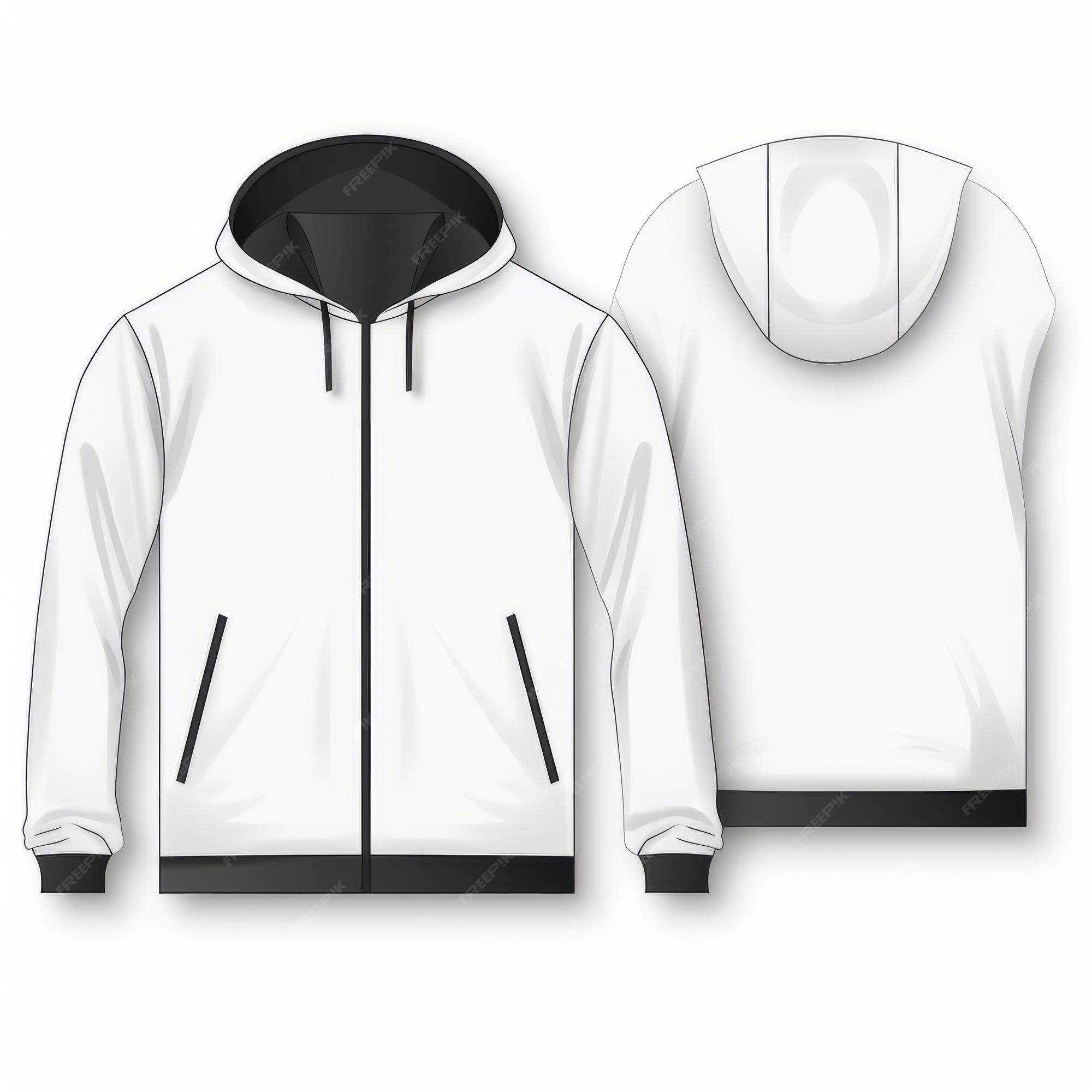 Premium AI Image Blank white hoodie template for your design Vector Premium AI Image Blank white hoodie template for your design Vector
