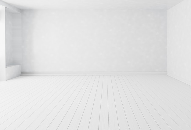 Blank white interior room background