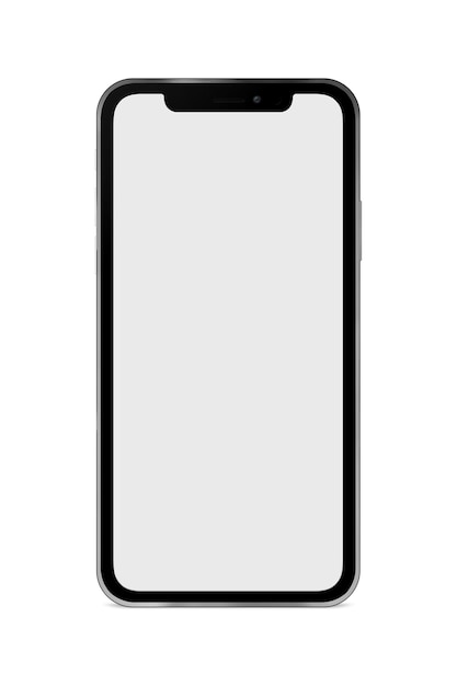 Photo blank white iphone template isolated on a white background