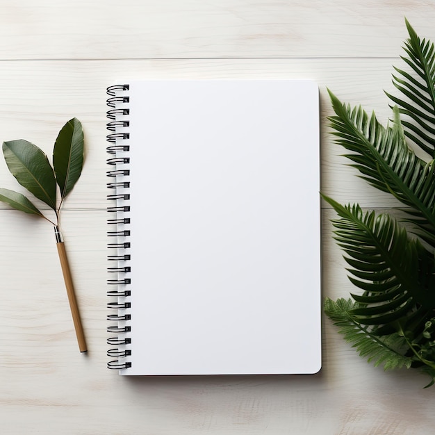 Blank White Notebook Mockup