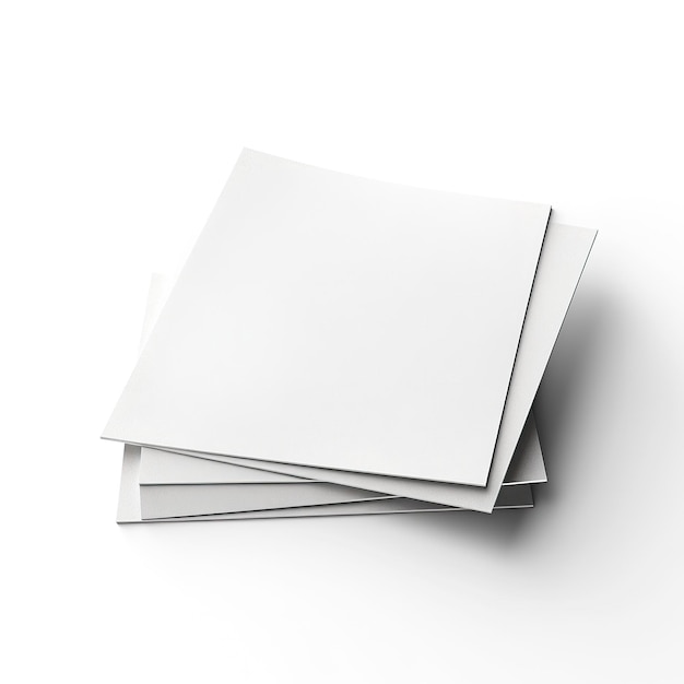 Blank white paper isolated on white background Generative AI