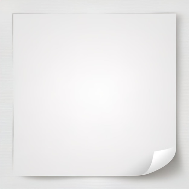 Blank white paper mockup