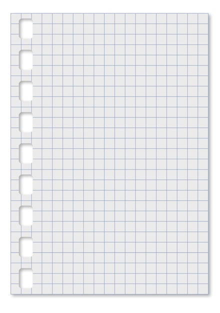 Blank white paper page in square background