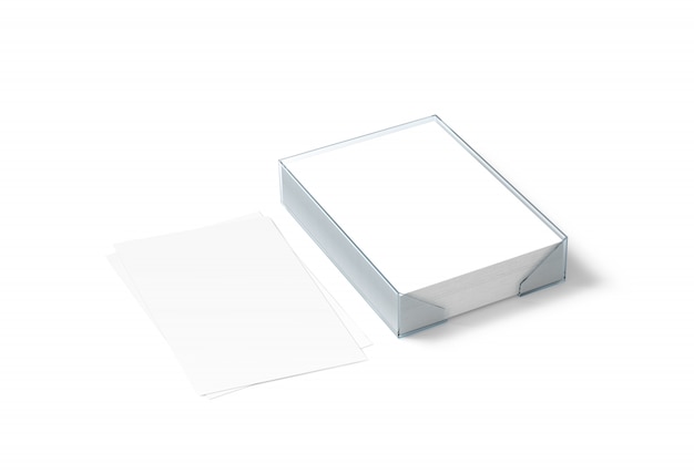 Photo blank white paper sheet  and plastic a4 block