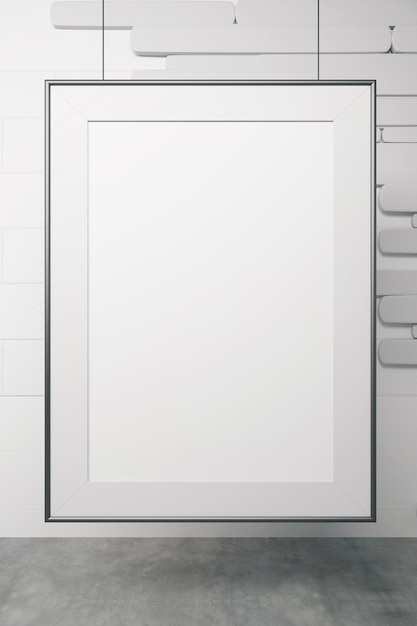 Blank white picture frame