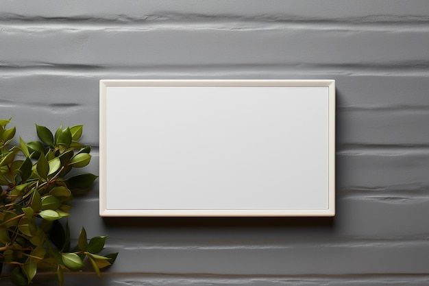 Photo blank white picture frame