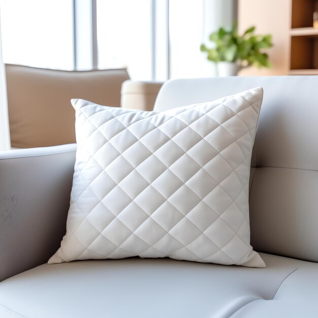 blank white pillow mockup cushion template