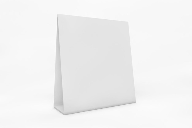 Blank and White Promotional Table Talkers and Table Tent 3d Mock