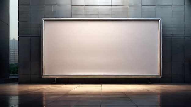 Blank white space canvas billboard voor reclame marketing kunsttentoonstelling mockup