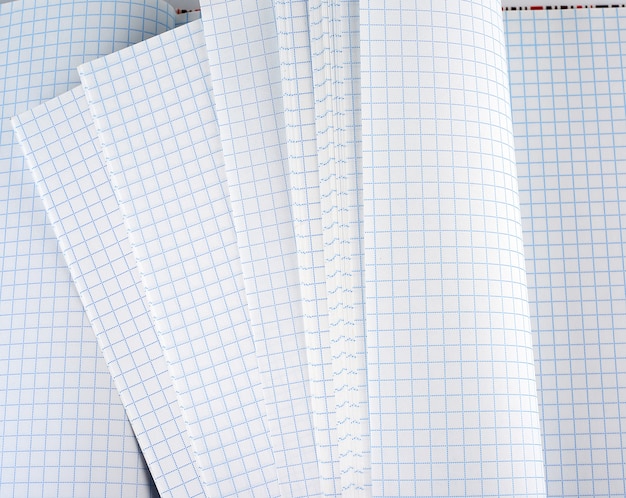 Blank white squared notebook paper sheet