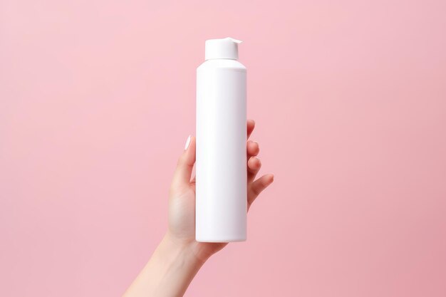 Photo blank white squeeze bottle mockup for pill or supplement packaging