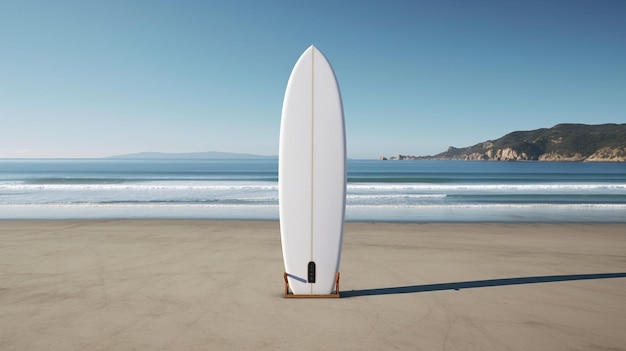 Blank White Surfboard Photo