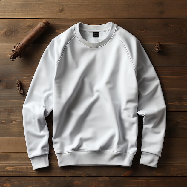 Photo blank white sweatshirt for mockup design