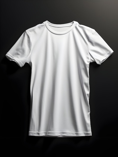 Blank White T Shirt black Background