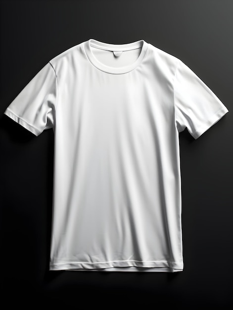 Blank White T Shirt black Background