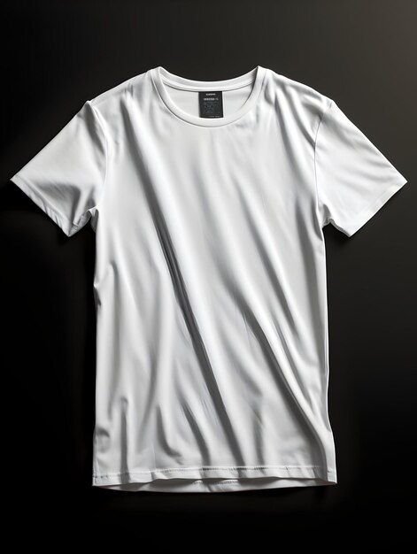 Blank White T Shirt black Background