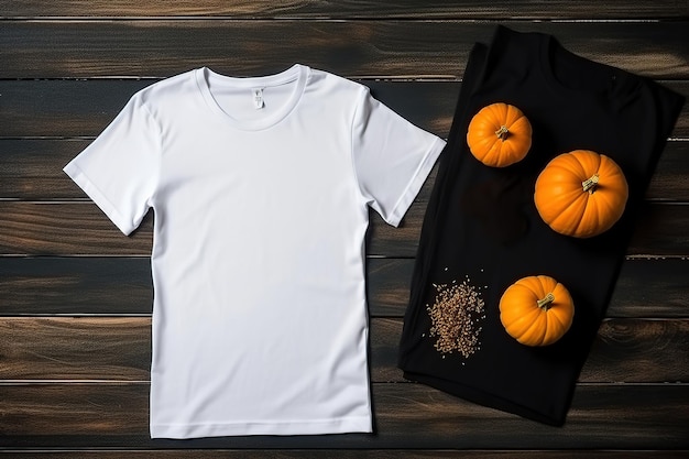 A blank white T shirt mock up style AI Generated illustration