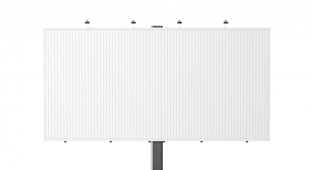 Photo blank white trivision billboard ,