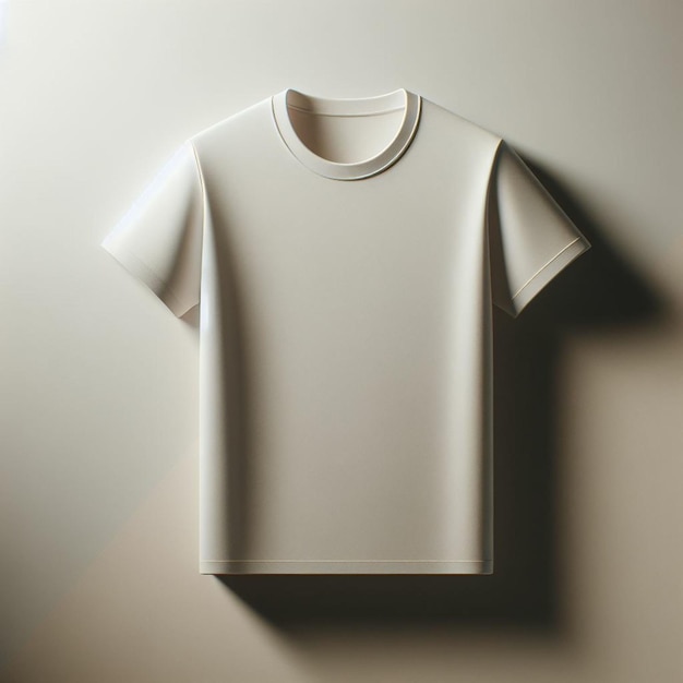 Foto maglietta bianca bianca su sfondo grigio mock up per il design