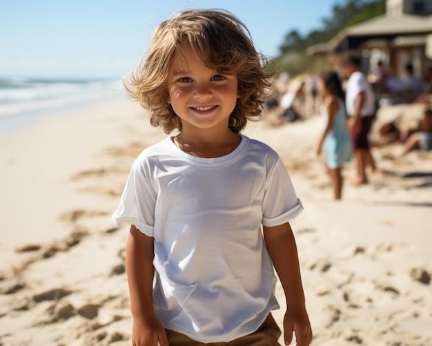 Blank White TShirt Mockup AI Generated