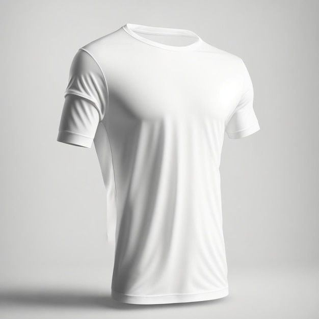 Дизайн макета пустой белой футболки, созданный AI