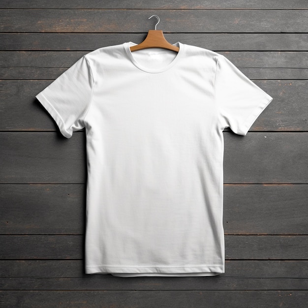 Foto modello di maglietta bianca vuota generato dall'ai