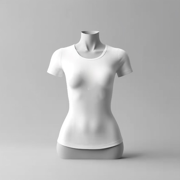 Foto modello di maglietta bianca vuota generato dall'ai