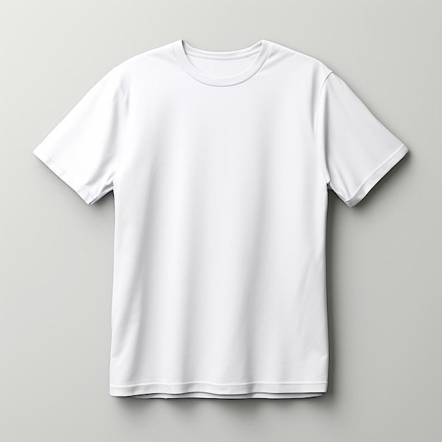 blank white tshirt mockup front view