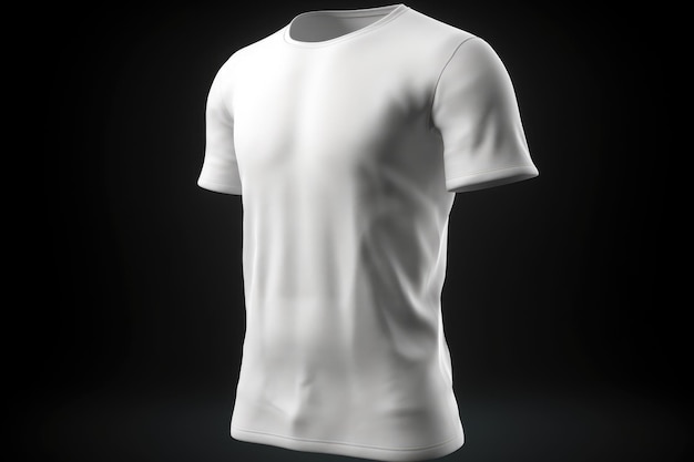 Blank White TShirt Mockup for Front View