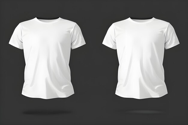 Blank White TShirt Vector Mockup met korte mouwen