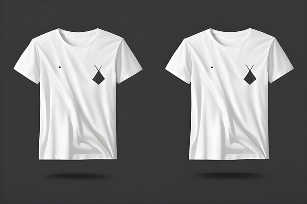 Blank White TShirt Vector Mockup met korte mouwen