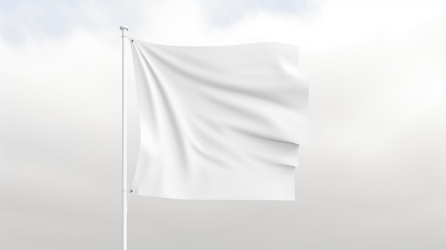 Photo blank white vertical banner template flag for mock up