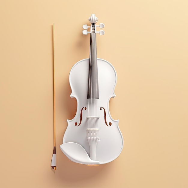 Blank White Violin Mockup