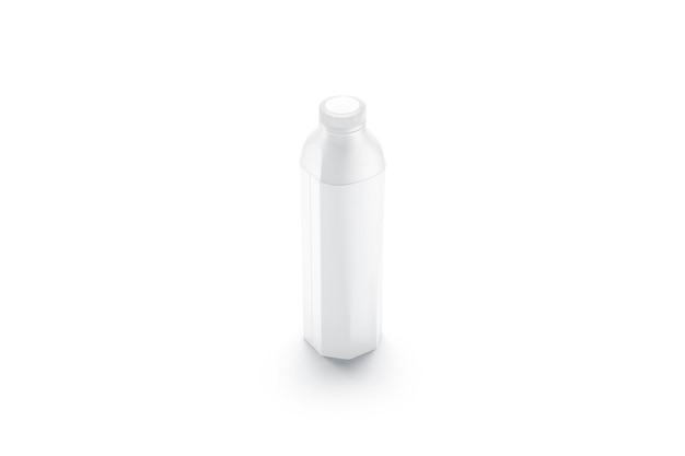 Blank white water bottle mock up side view