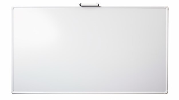 Photo blank whiteboard hanging on wall