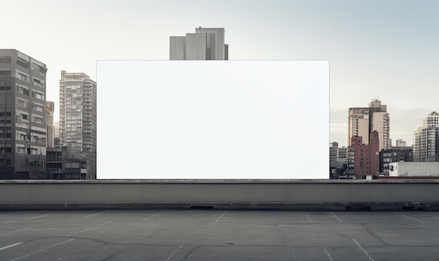 Photo blank wide billboard mockup