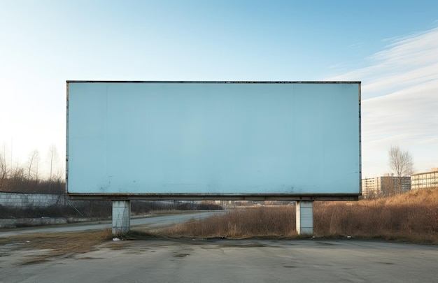 Photo blank wide billboard mockup