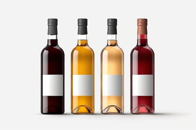 Blank Wine bottle mock up style AI Generated