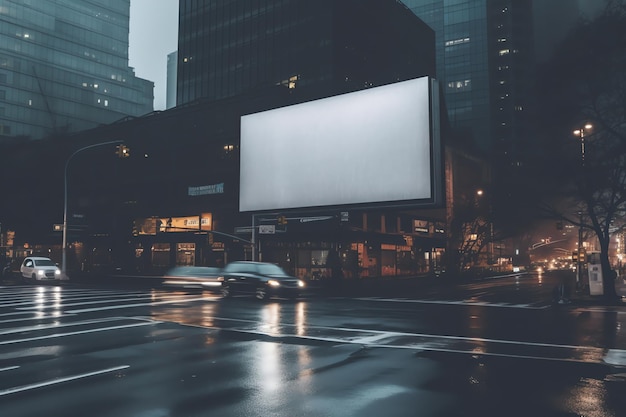 blank wit billboard op stadsstraat