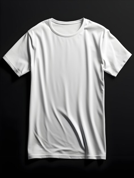 Blank Wit T-shirt Zwarte achtergrond