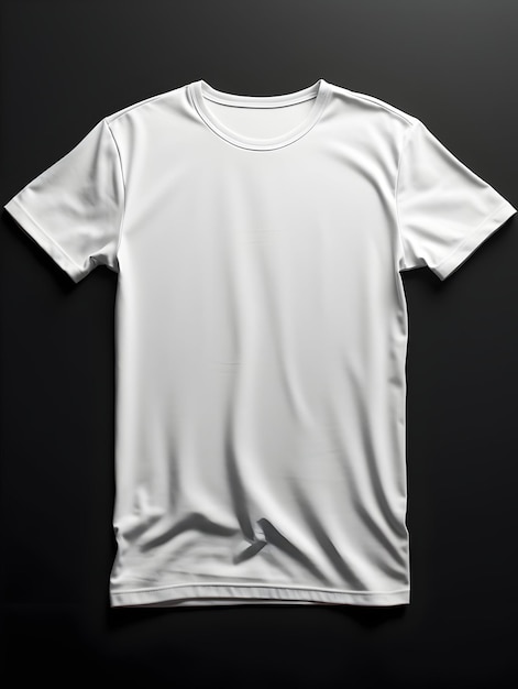 Blank Wit T-shirt Zwarte achtergrond