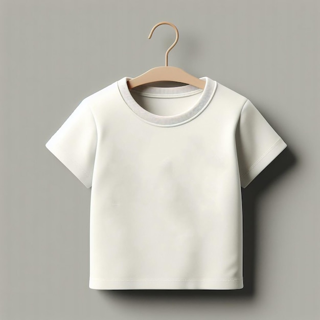 Foto blank witte katoen pasgeboren baby top t-shirt mockup sjabloon ontwerp schattig kleine jongen meisje kind geïsoleerd