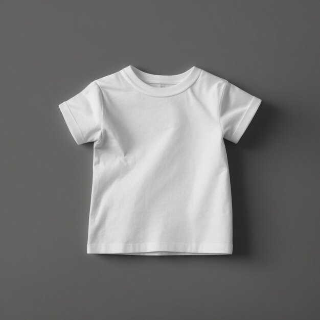 Blank witte katoen pasgeboren baby top t-shirt mockup sjabloon ontwerp schattig kleine jongen meisje kind