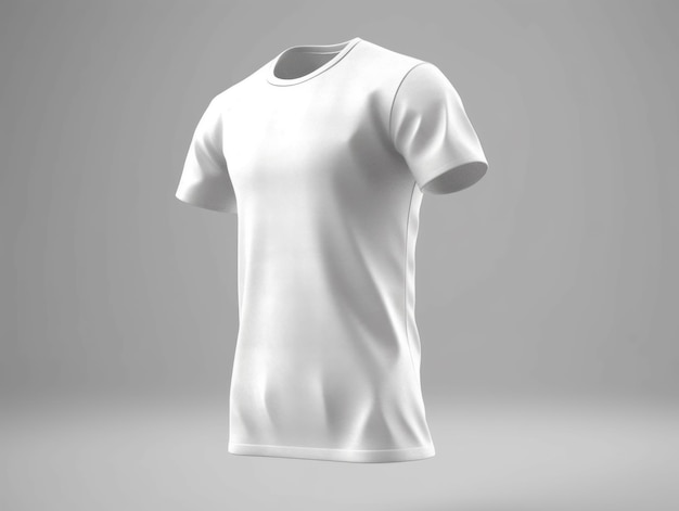 Blank witte t-shirt mockup front view Generative AI