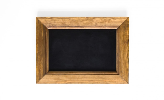 Blank wooden blackboard isolated