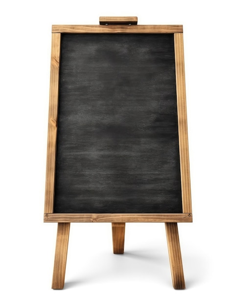 Blank wooden chalkboard blackboard isolated on white background