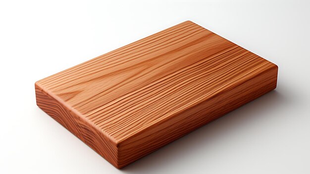 Blank wooden cube on a white background