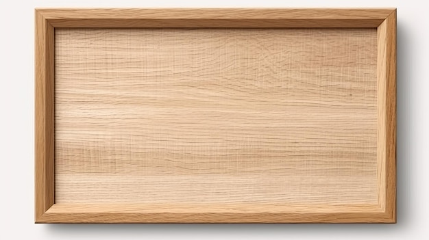 空白の木製フレームのモックアップ透明な背景オーク材