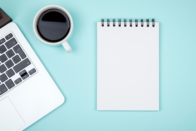 blank writing pad for ideas on colored background