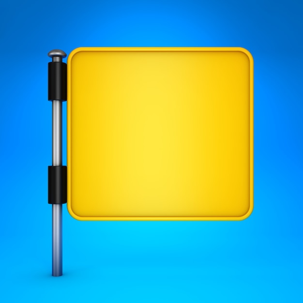 Blank Yellow Square Display.